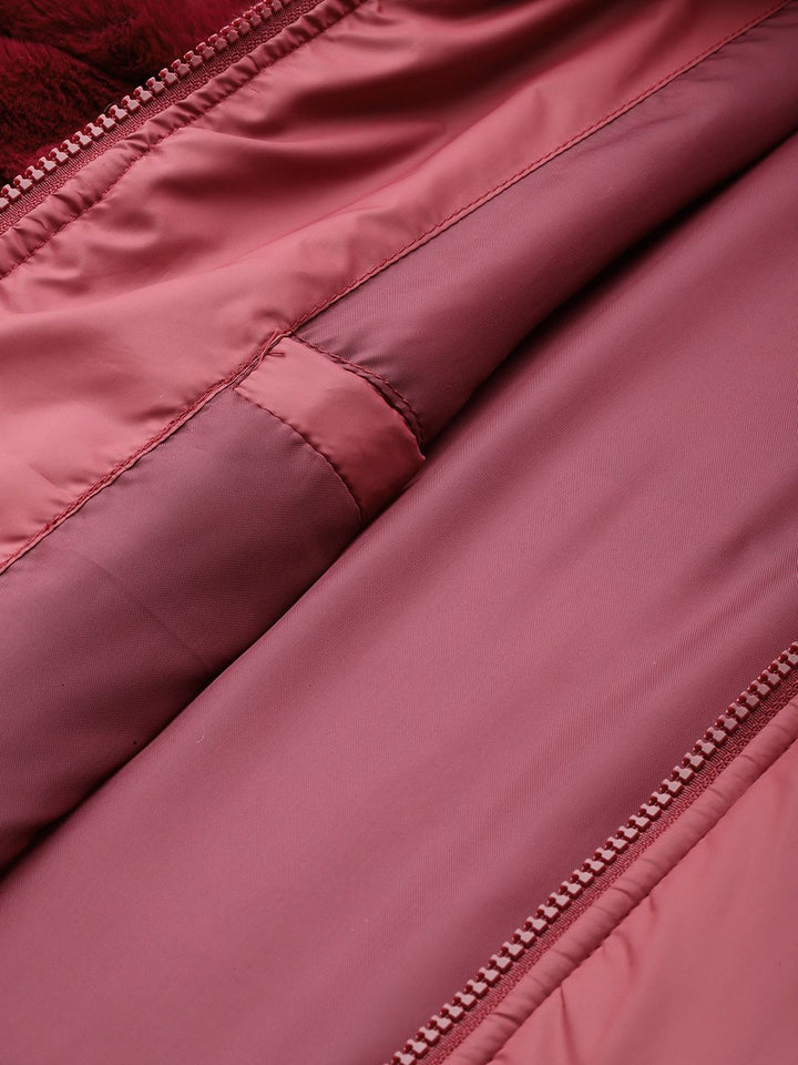 all about you Faux-Fur Detail Padded Jacket