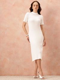 all about you High Neck Sheath Midi Dress