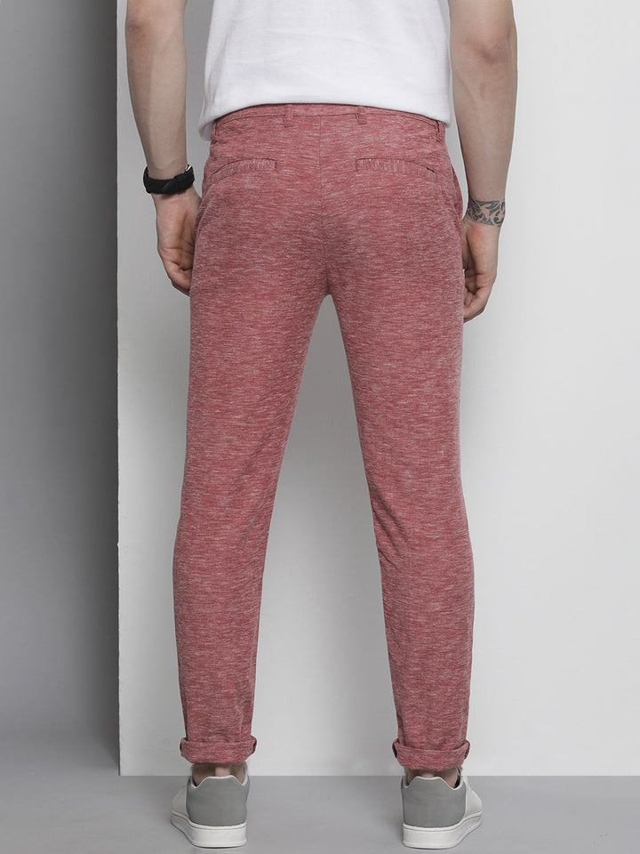 The Indian Garage Co Men Pink Joggers Trousers
