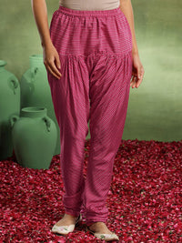 Libas Ethnic Motifs Printed Empire Thread Work Kurta with Churidar & Dupatta