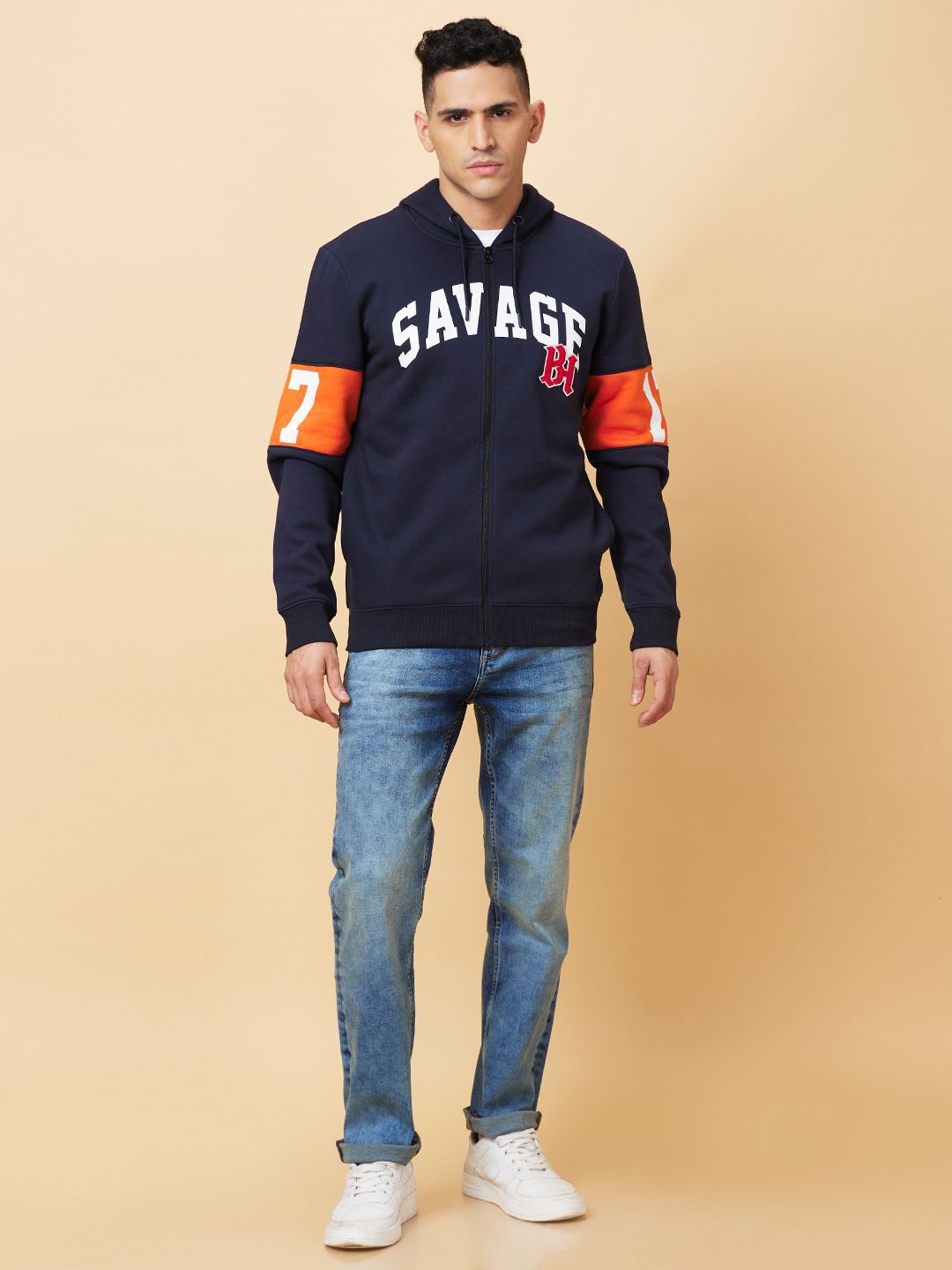Being Human Printed Hooded Sweatshirt