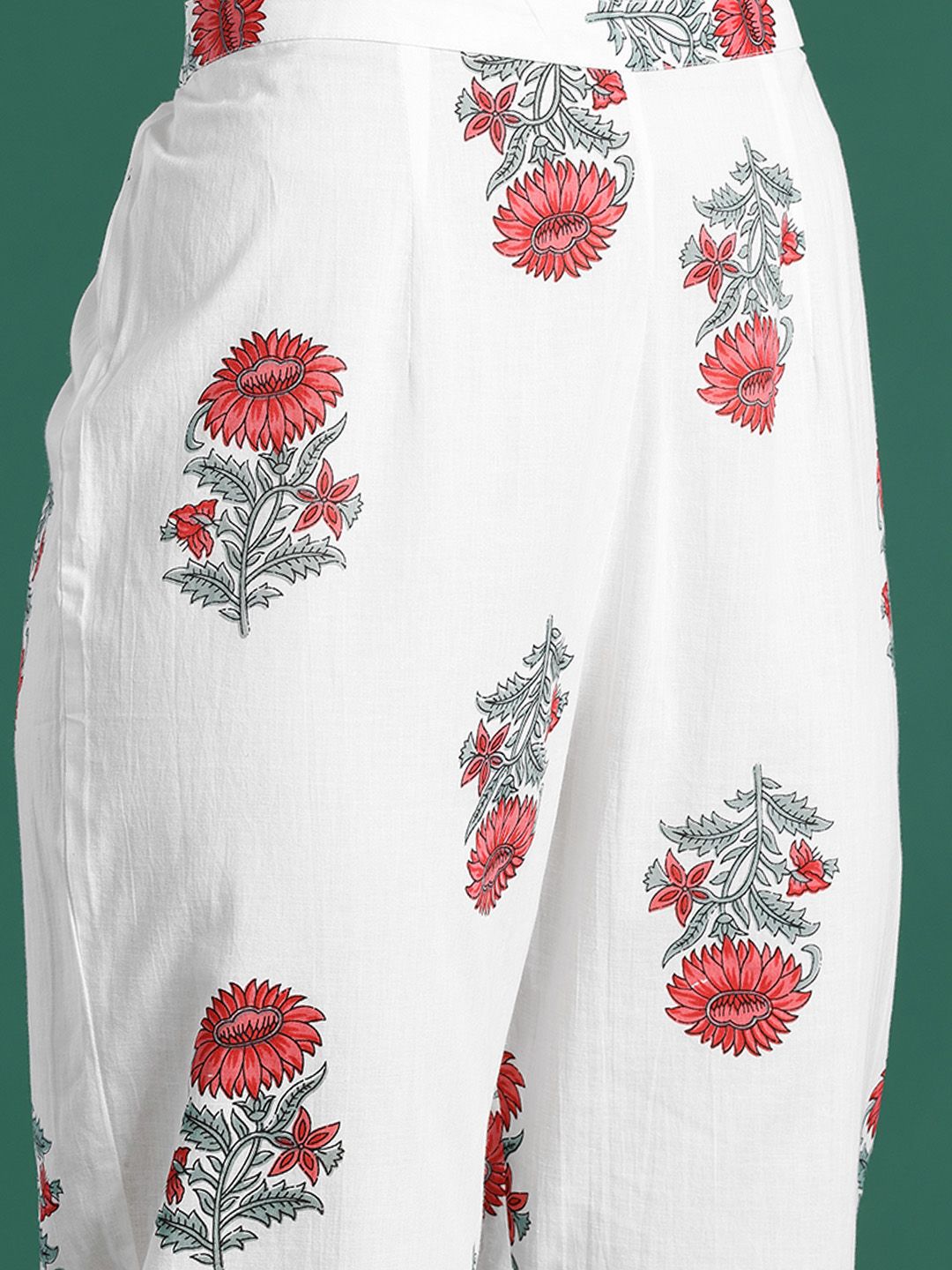 Indo Era Paisley Printed Pure Cotton Kurta with Trousers