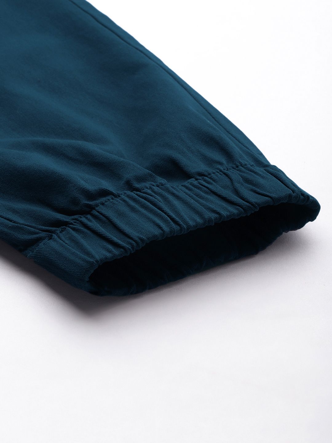 The Indian Garage Co Men Teal Slim Fit Cargos Trousers
