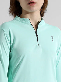 Campus Sutra Band Collar Drop Shoulder Sleeves Sports T-shirt