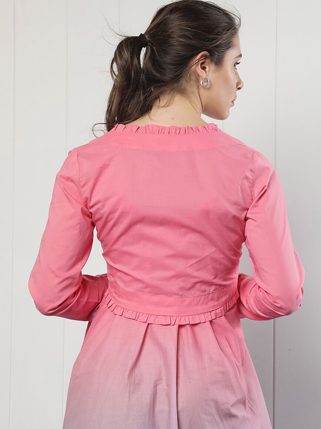 RAREISM Pure Cotton Crop Open Front Shrug