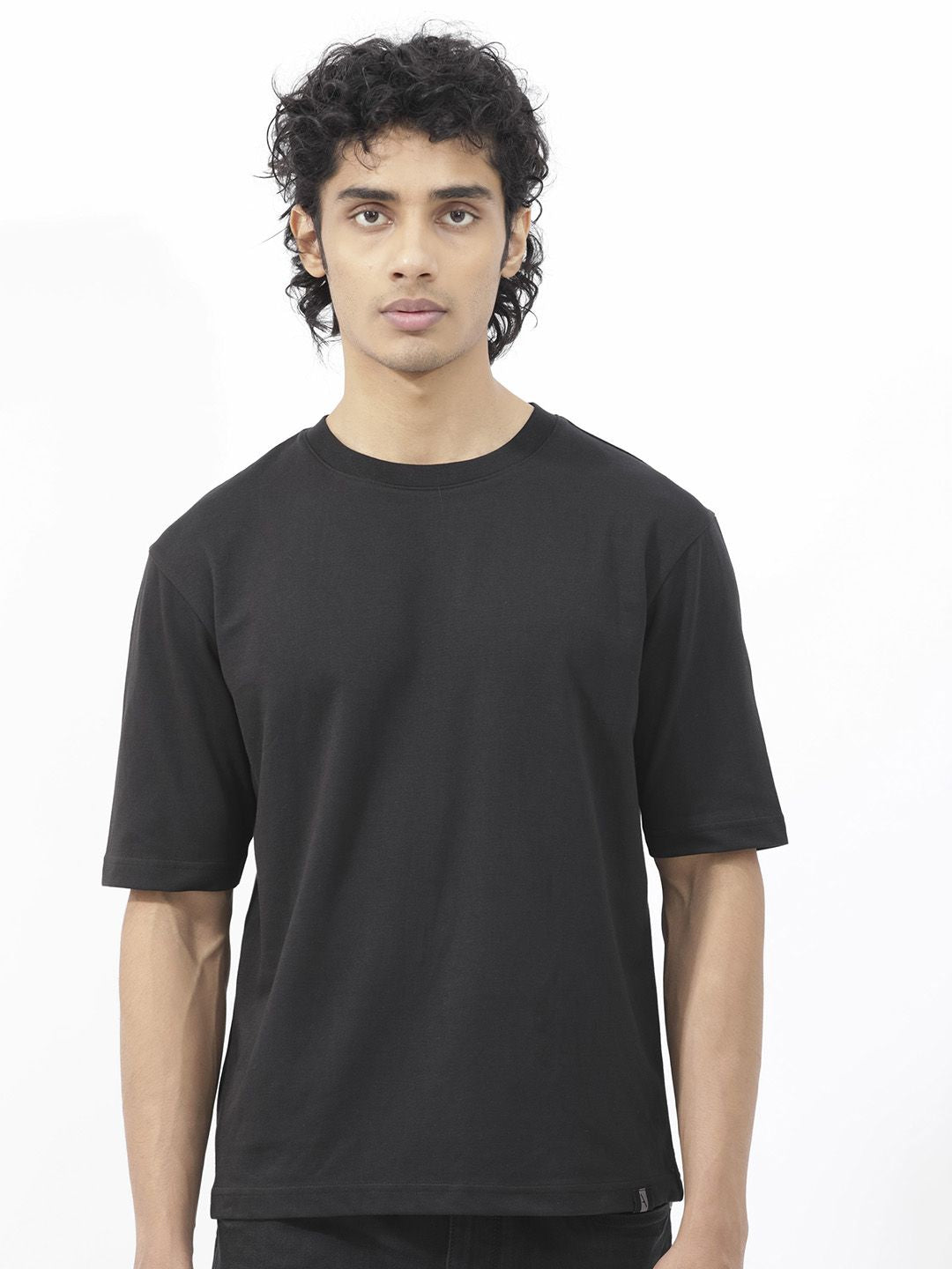 Lelaki Arnab Langka Qlo T-Shirt Kapas Leher Leher Pusingan