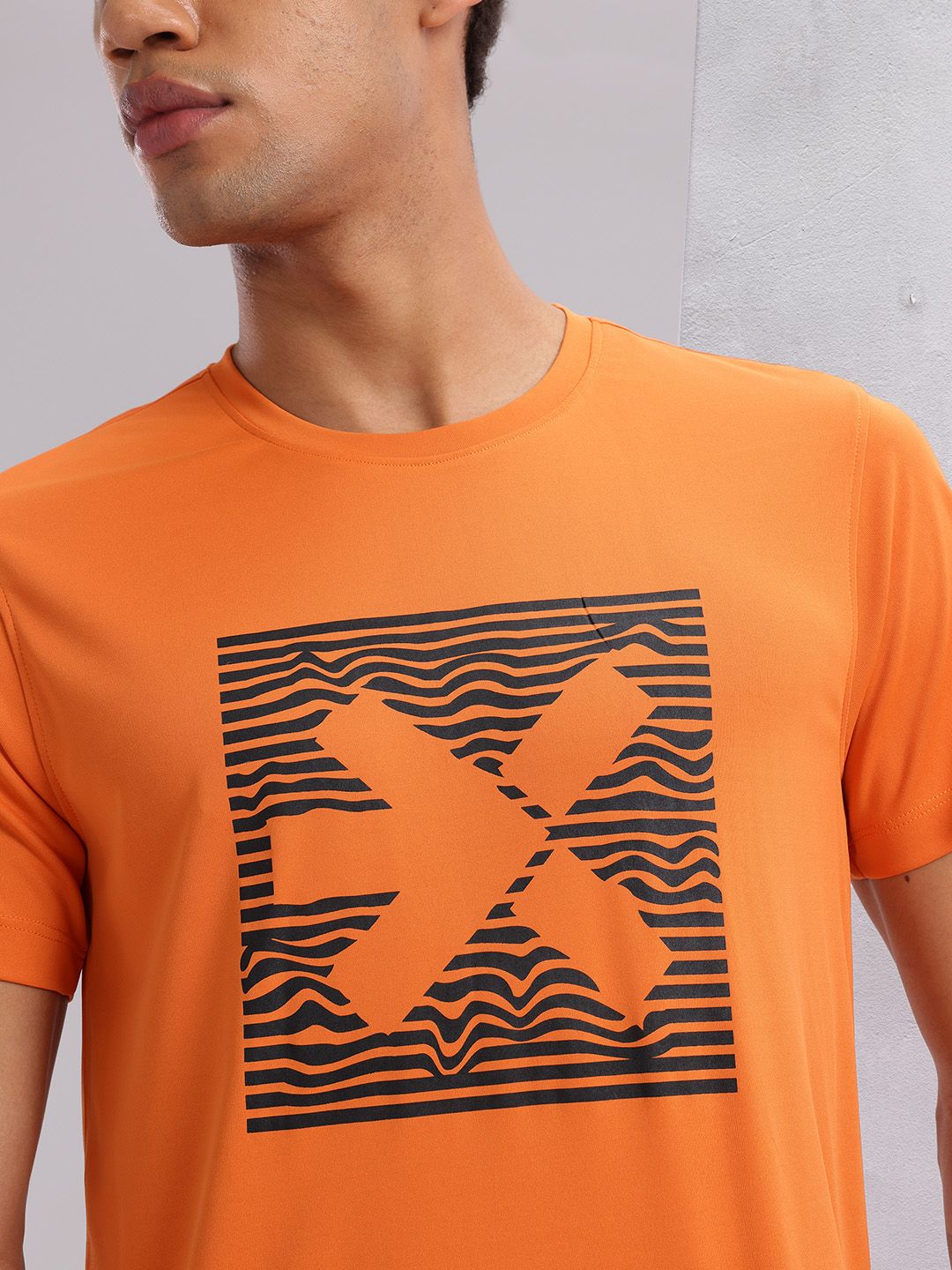 HRX by Hrithik Roshan Brand Logo Print Rapid-Dry Training T-shirt