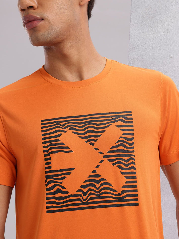HRX by Hrithik Roshan Brand Logo Print Rapid-Dry Training T-shirt