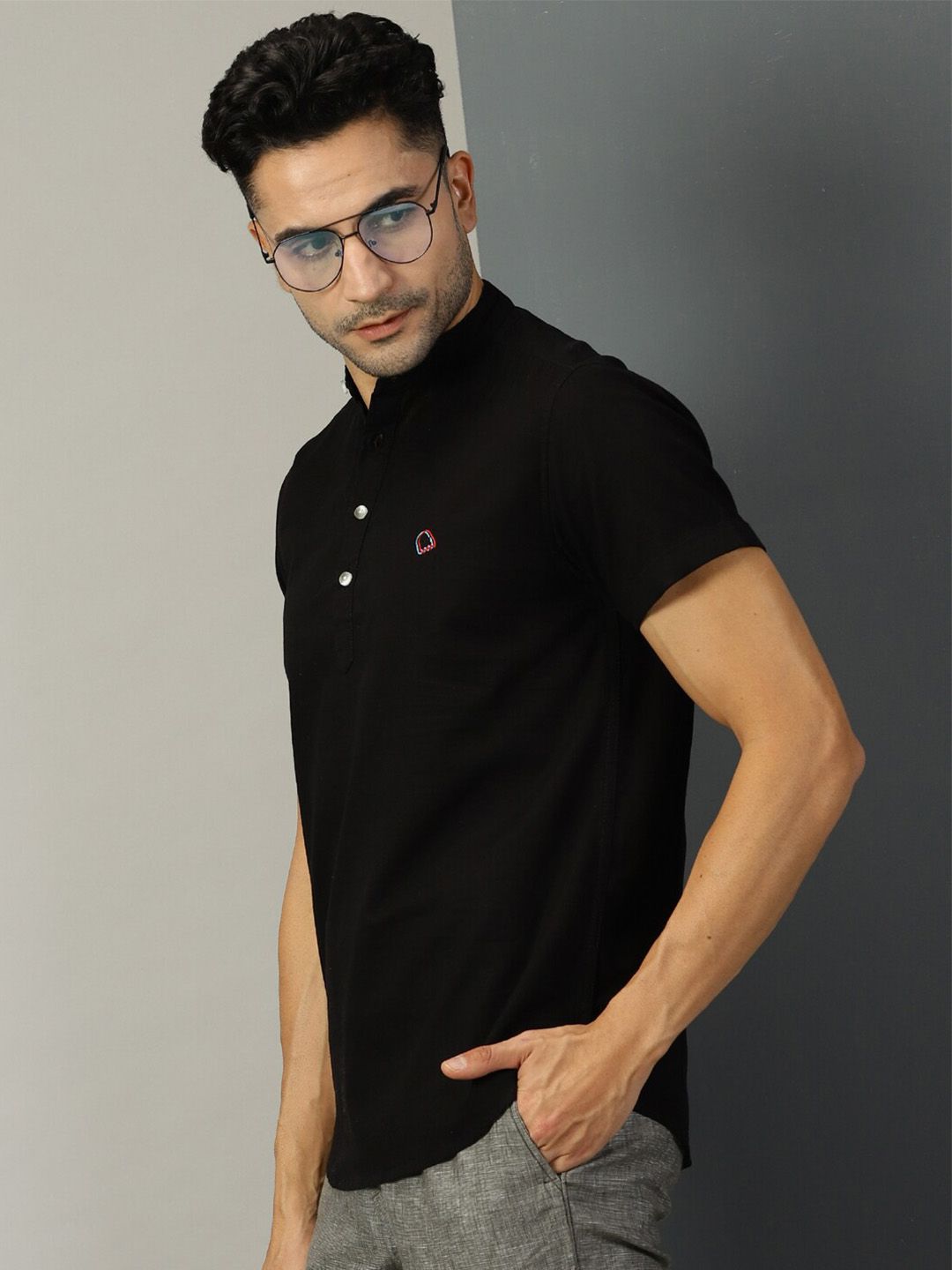 Thomas Scott Classic Band Collar Casual Shirt