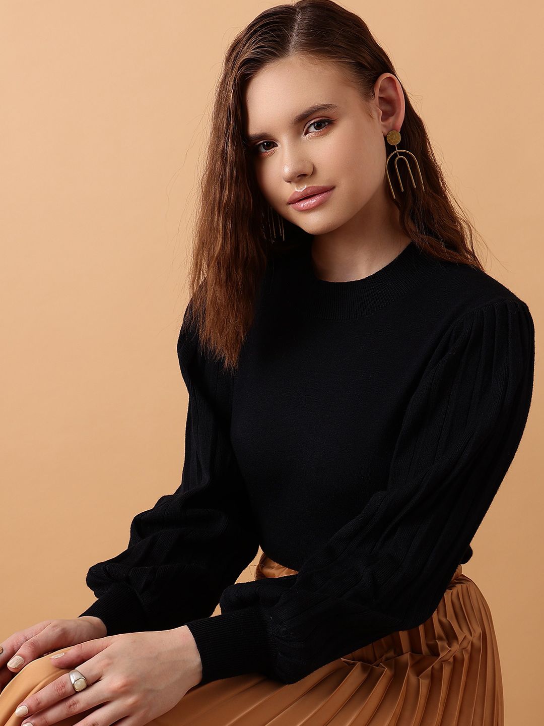 STREET 9 Ribbed Acrylic Pullover
