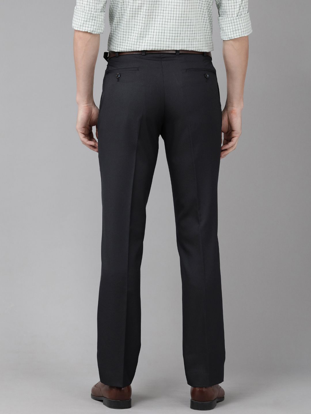 Park Avenue Men Solid Smart Fit Formal Trousers