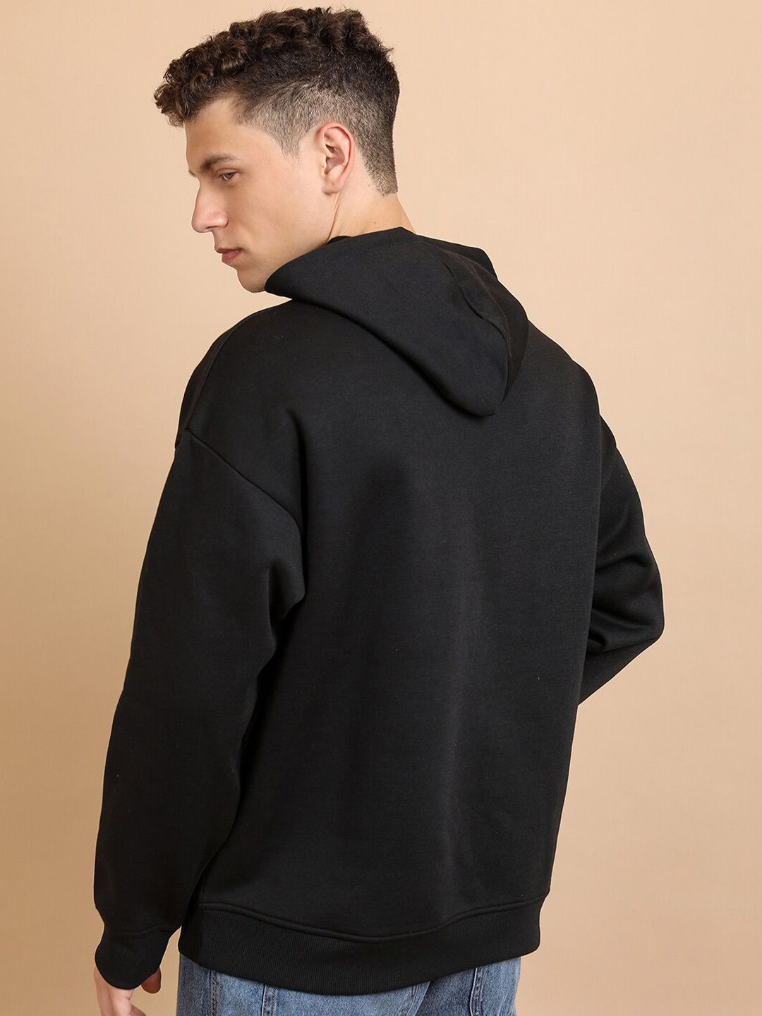 HIGHLANDER Typography Printed Hooded Oversized Sweatshirt