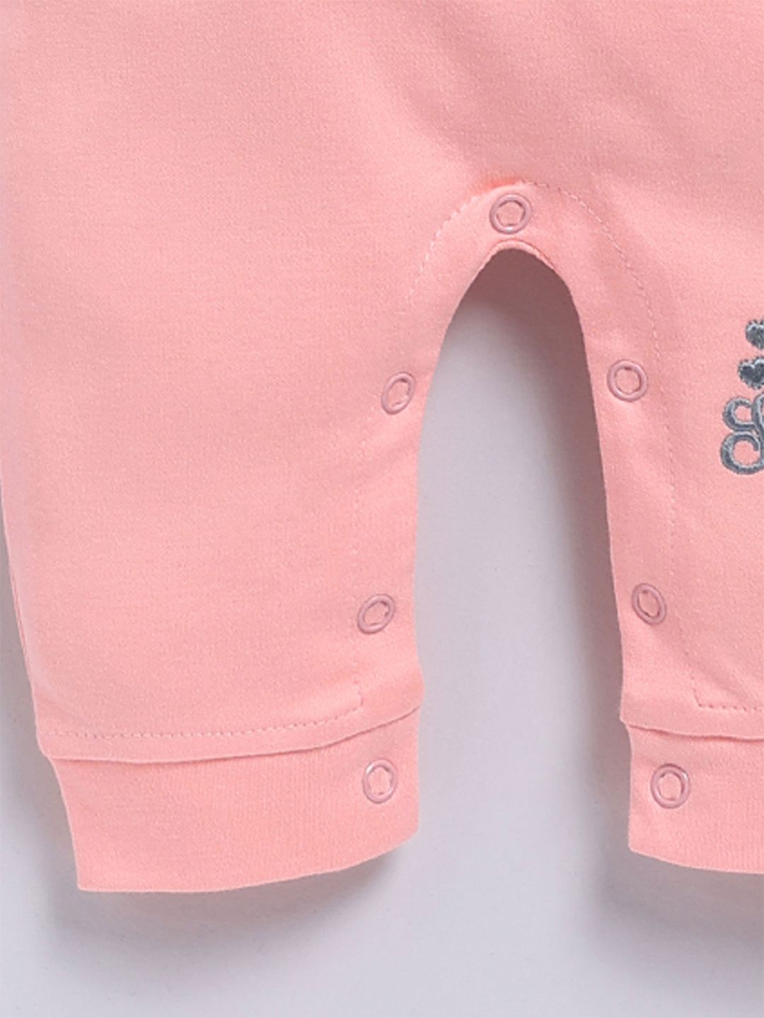 Moms Love Infants Girls Pure Cotton Applique Detail Dungaree With Printed T-Shirt