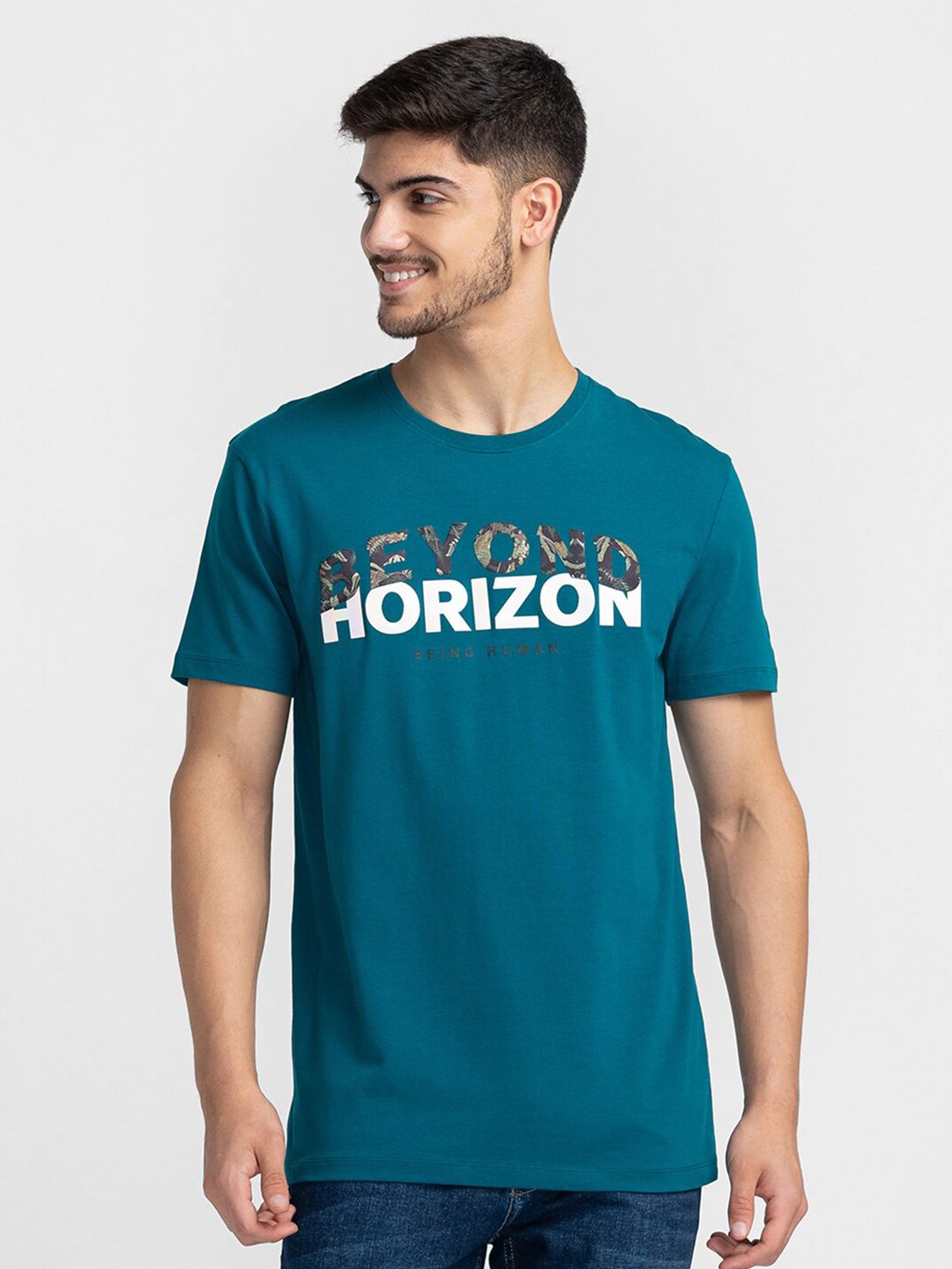 Being Human Typography Printed Short Sleeves T-shirt