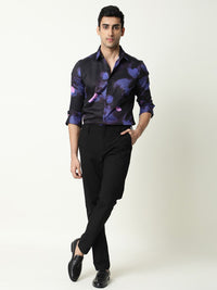 RARE RABBIT Men Pure Cotton Toforo Slim Fit Floral Printed Shirt