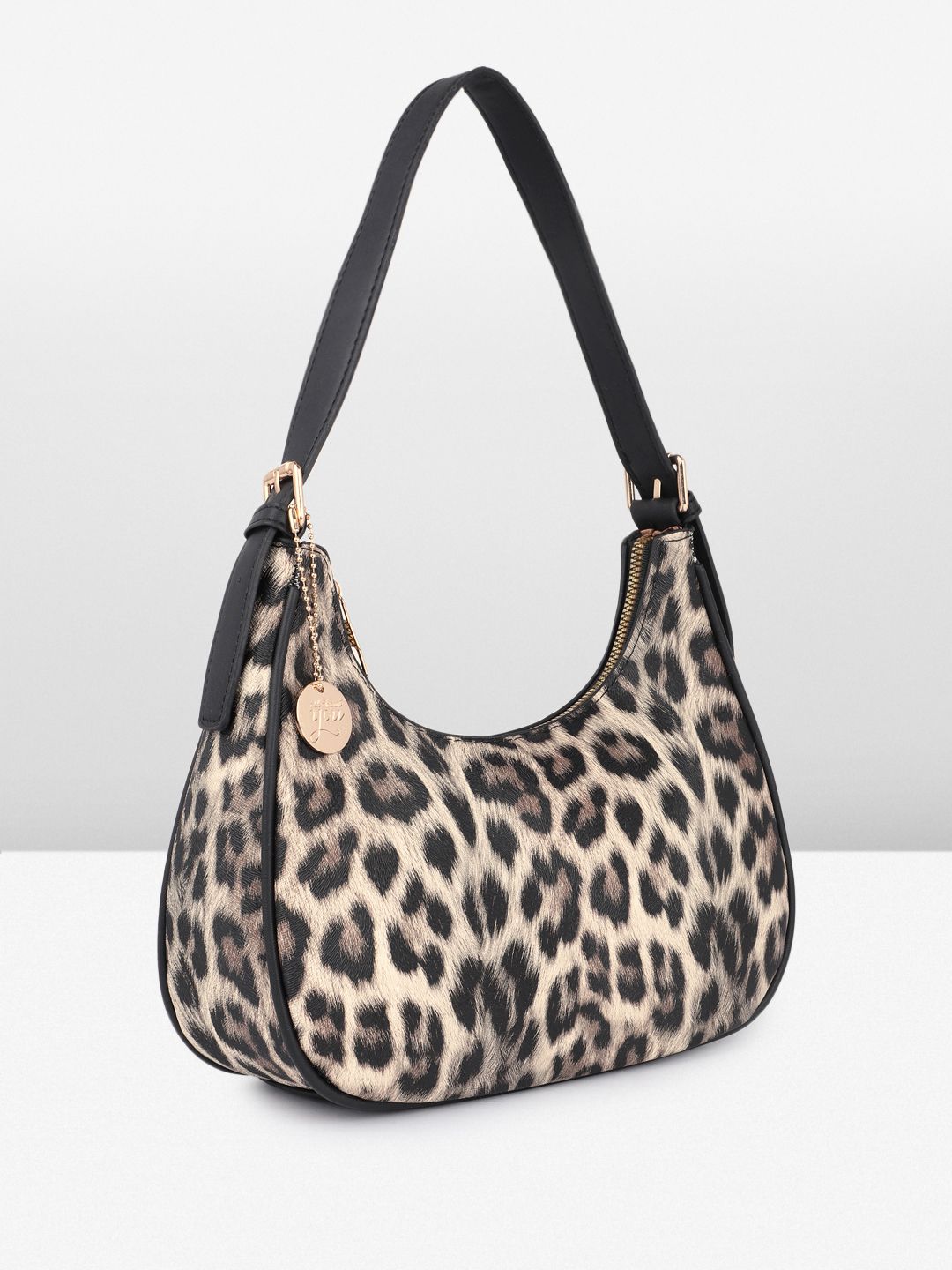 all about you Animal Print Structured Hobo Bag