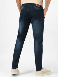 Urbano Fashion Men Slim Fit Slash Knee Light Fade Stretchable Jeans
