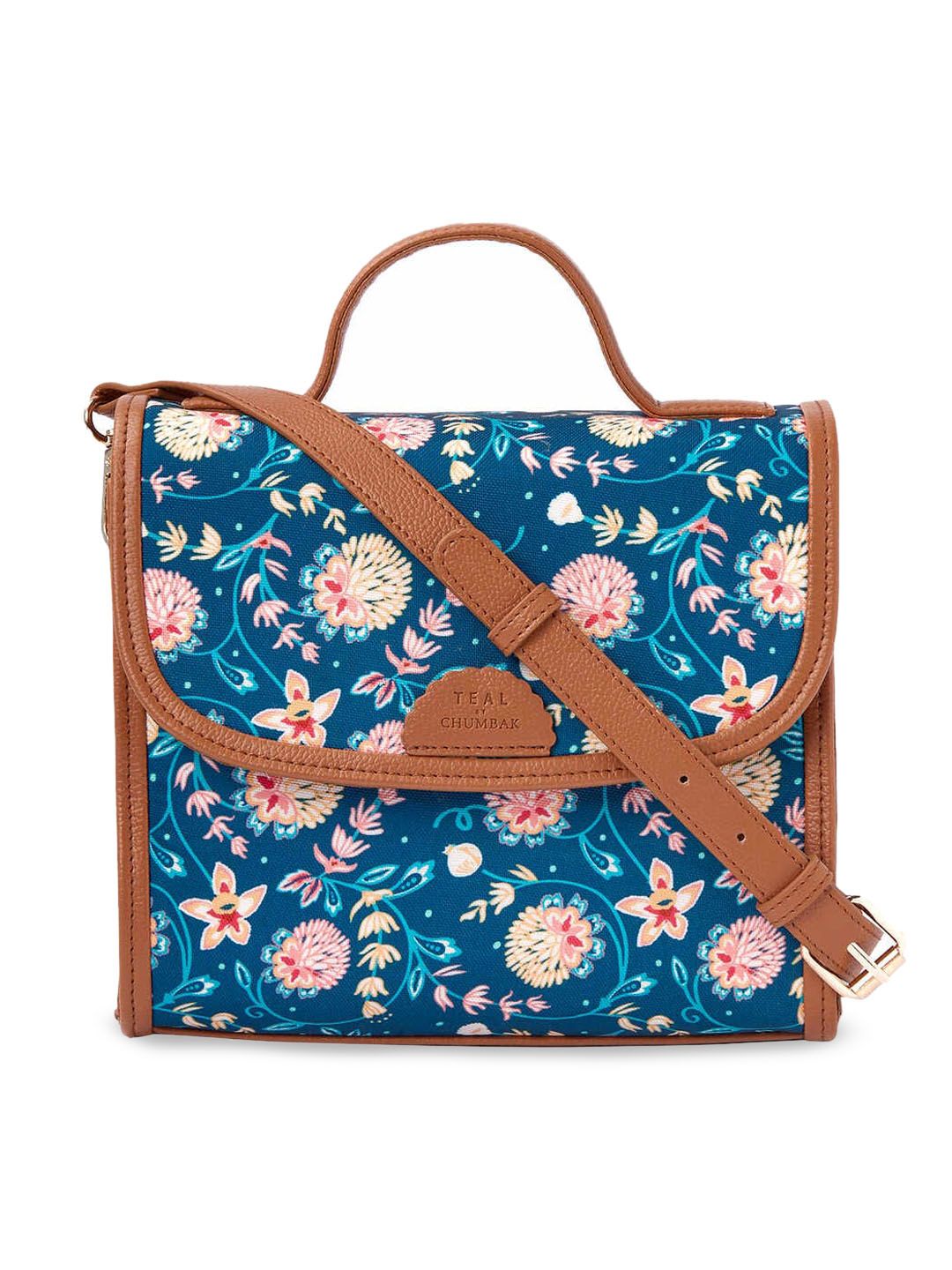 TEAL BY CHUMBAK Floral Printed Sling Bag