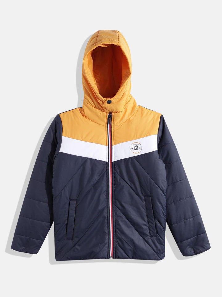 Monte Carlo Boys Colourblocked Hooded Padded Jacket