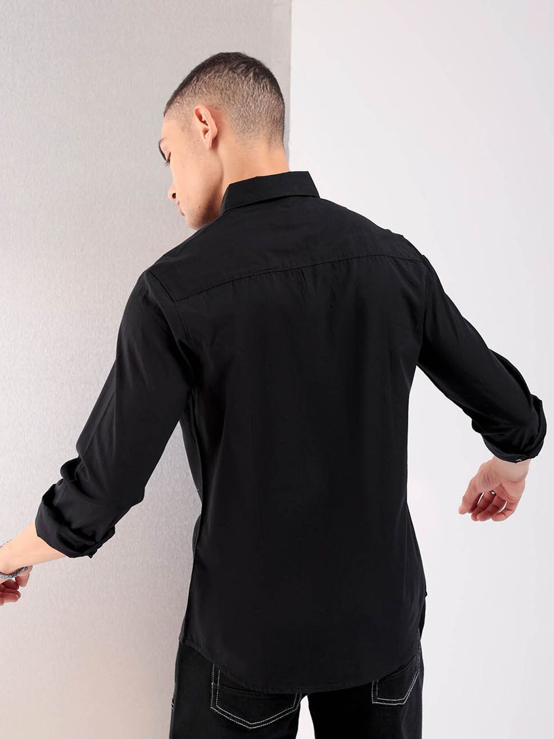 The Indian Garage Co Slim Fit Printed Pure Cotton Casual Shirt