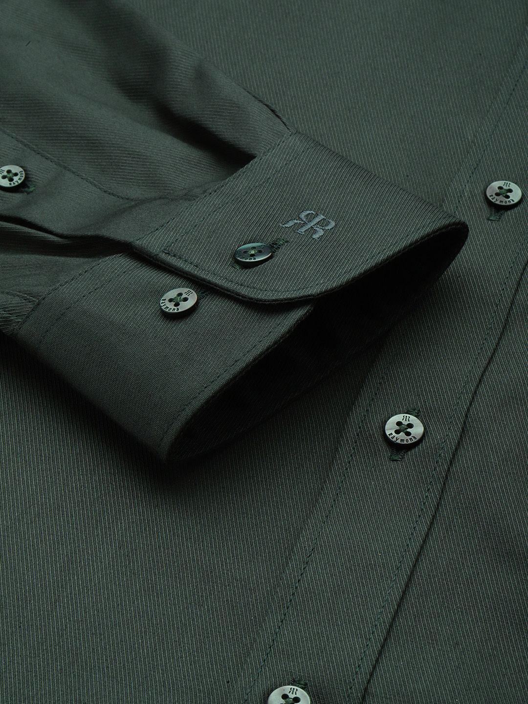 Raymond Pure Cotton Self Design Slim Fit Textured Formal Shirt