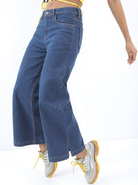 Tokyo Talkies Women Wide Leg Flared Mid Rise stretchable Jeans