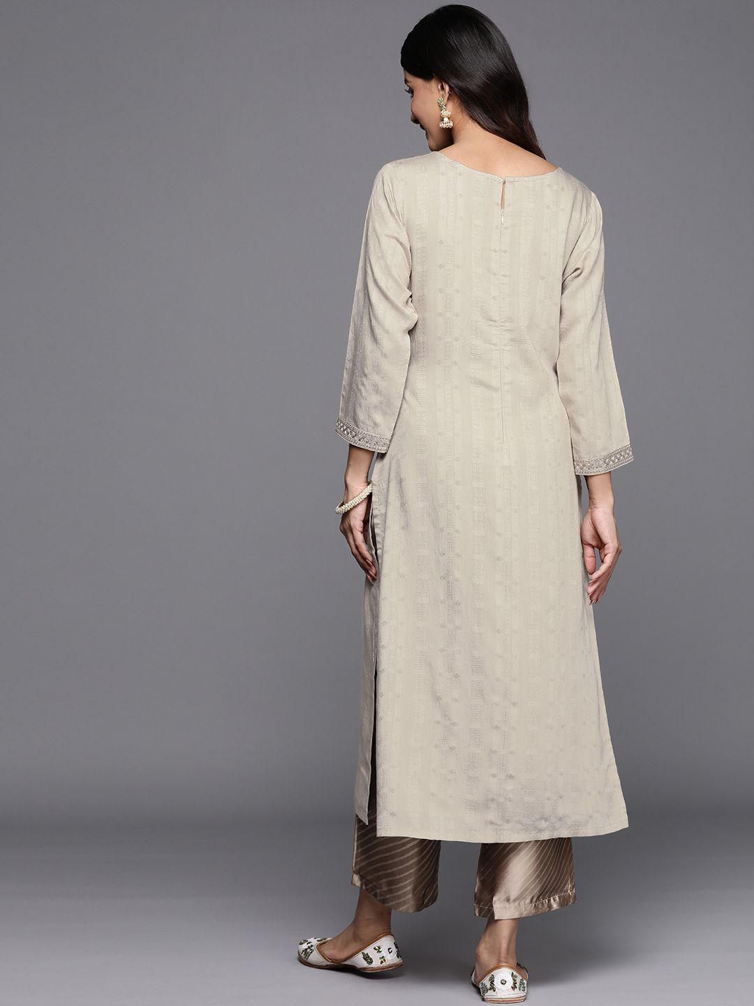Libas Woven Design Pastels Dobby Kurta