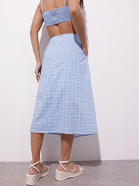 DressBerry Sporty Spice Print A-Line Midi Skirt