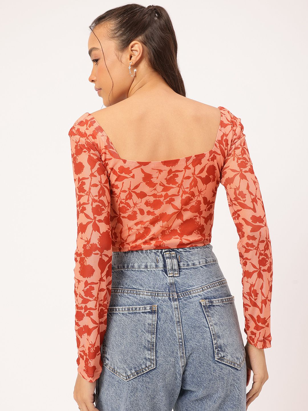 DressBerry Abstract Art Corset Style Crop Top