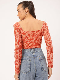 DressBerry Abstract Art Corset Style Crop Top