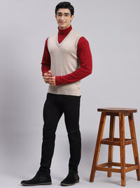 Monte Carlo V- Neck Ribbed Pure Woollen Sweater Vest