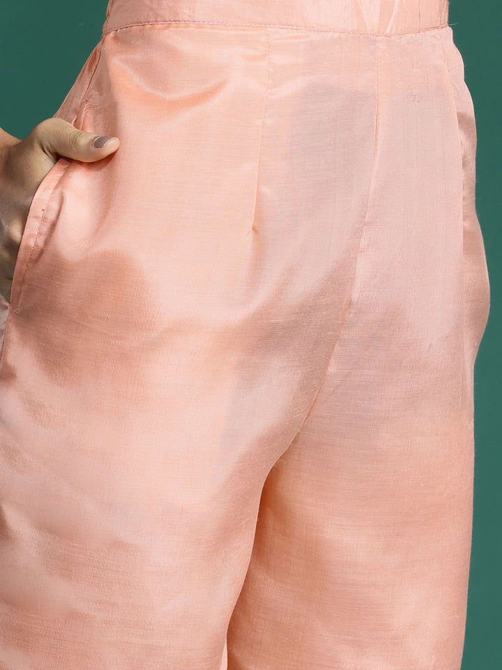 Indo Era Woven Design Kurta With Trousers & Dupatta
