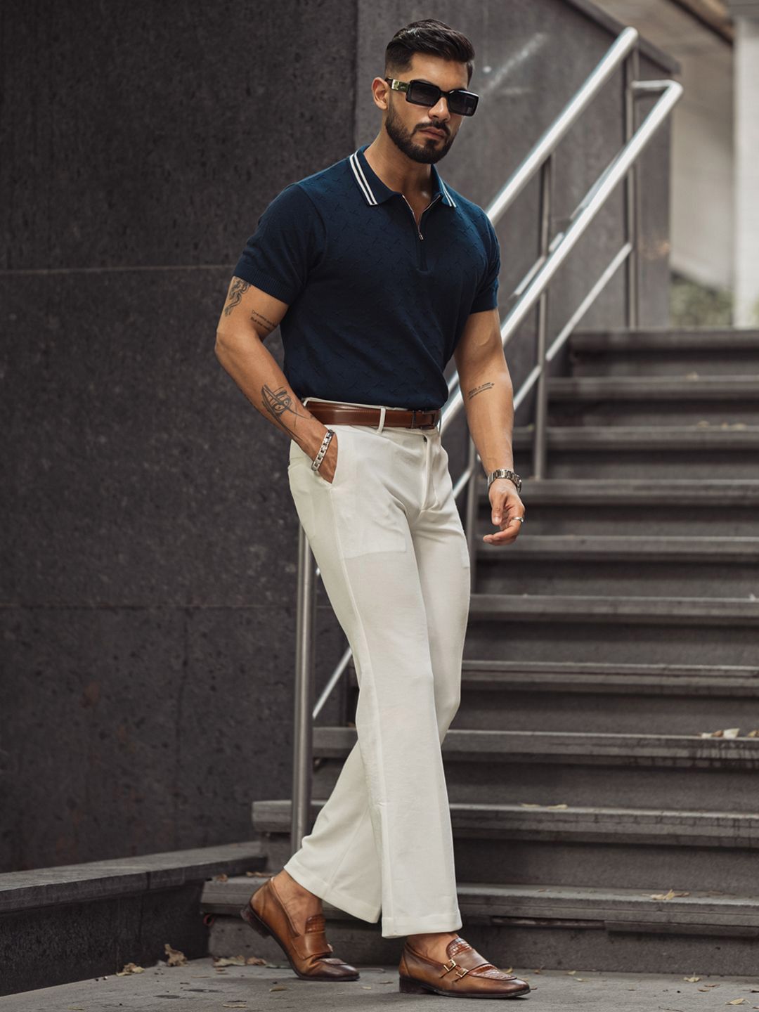 Powerlook Men Polo Collar T-shirt