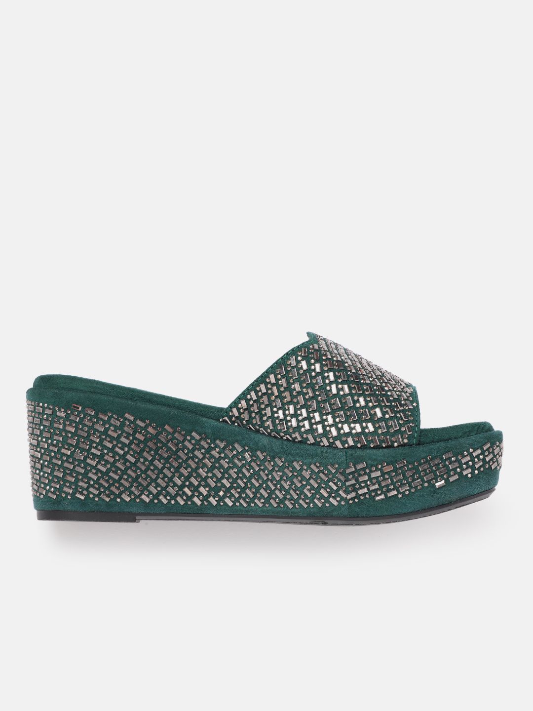 Anouk Embellished Open Back Flatform Heels