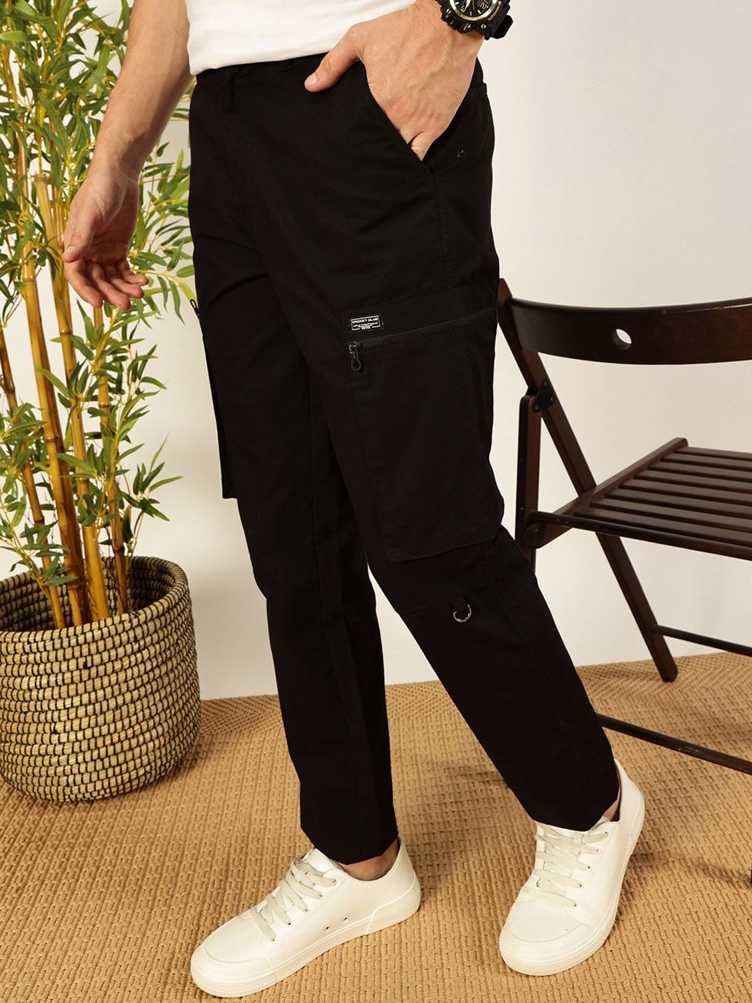 Thomas Scott Men Smart Easy Wash Cargo Trousers