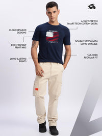 ADRO Men Navy Blue Tshirts