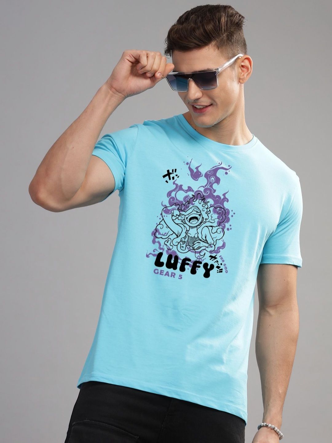 ADRO Men Typography Printed Applique T-shirt