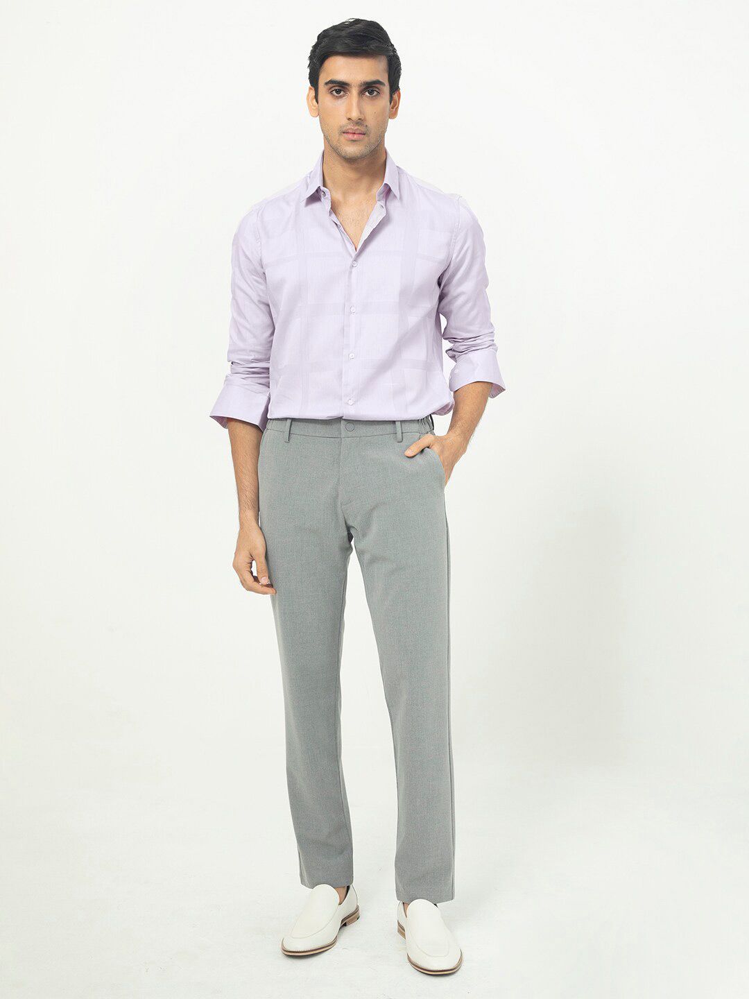 RARE RABBIT Men Boxlines Regular Fit Checked Cotton Shirt
