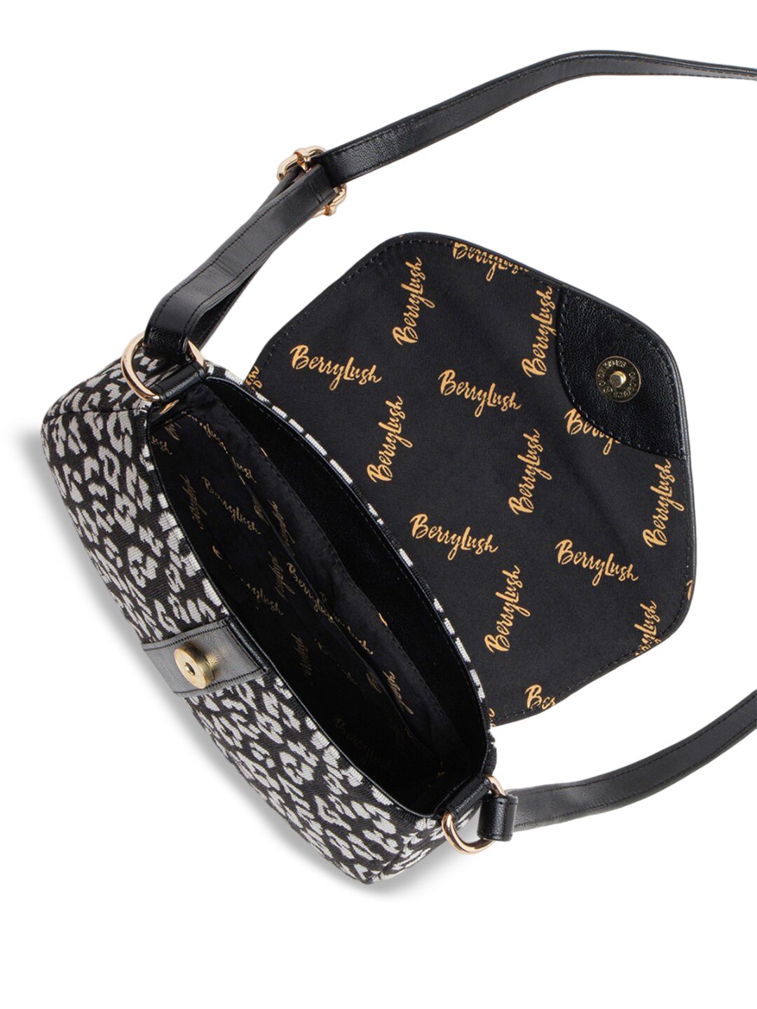 Berrylush White Animal Printed Miniature Sling Bag