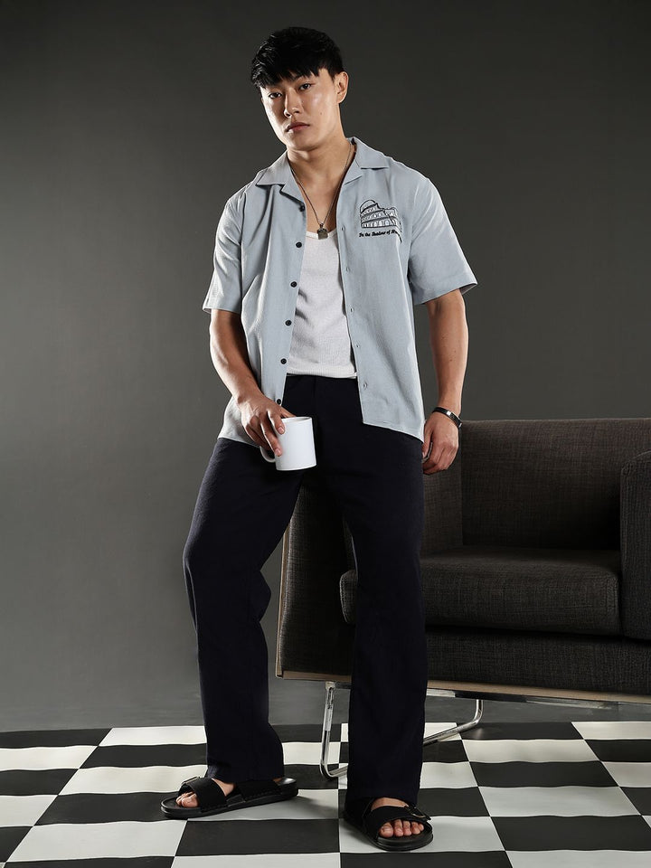 Eszett Heritage Oversized Cuban Collar Cotton Shirt