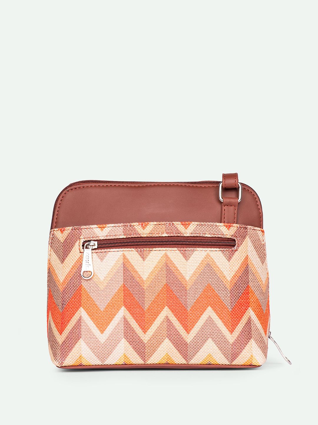 ZOUK Geometric Printed Structured Sling Bag