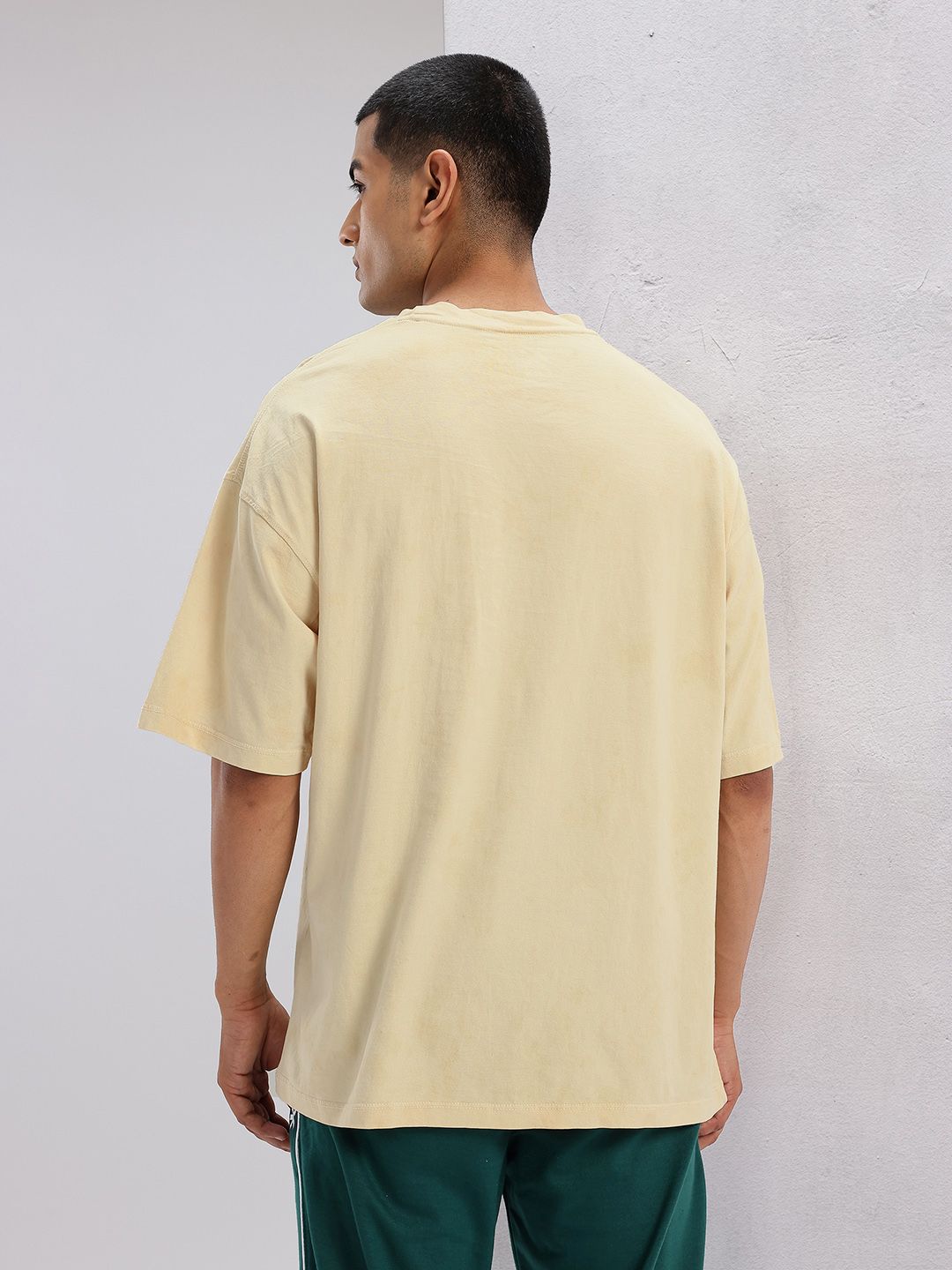 HRX by Hrithik Roshan Printed Drop-Sleeves Pure Cotton Oversized Lifestyle T-shirt
