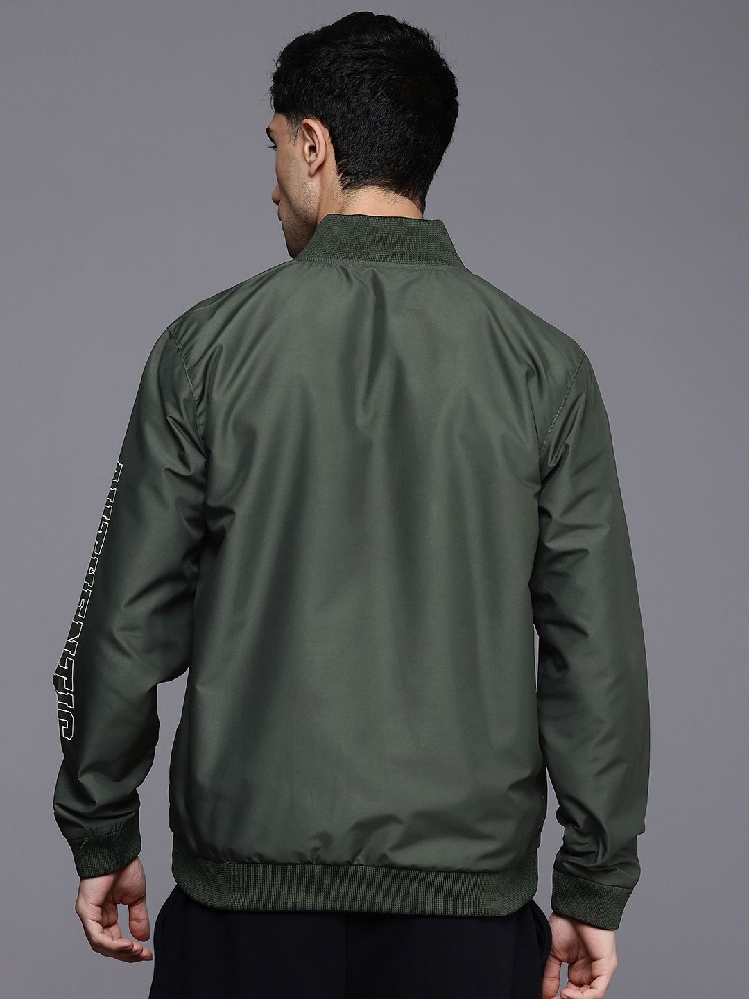 HRX by Hrithik Roshan Typography Printed Lifestyle Bomber Jacket