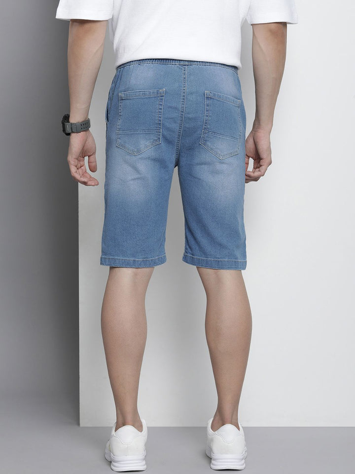 The Indian Garage Co Men Faded Denim Shorts