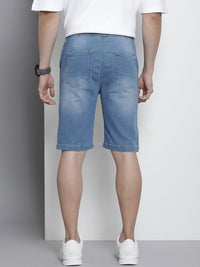 The Indian Garage Co Men Faded Denim Shorts