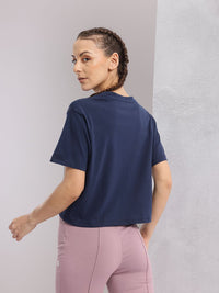 HRX by Hrithik Roshan Typography Printed Drop-Shoulder Sleeves Yoga T-Shirt