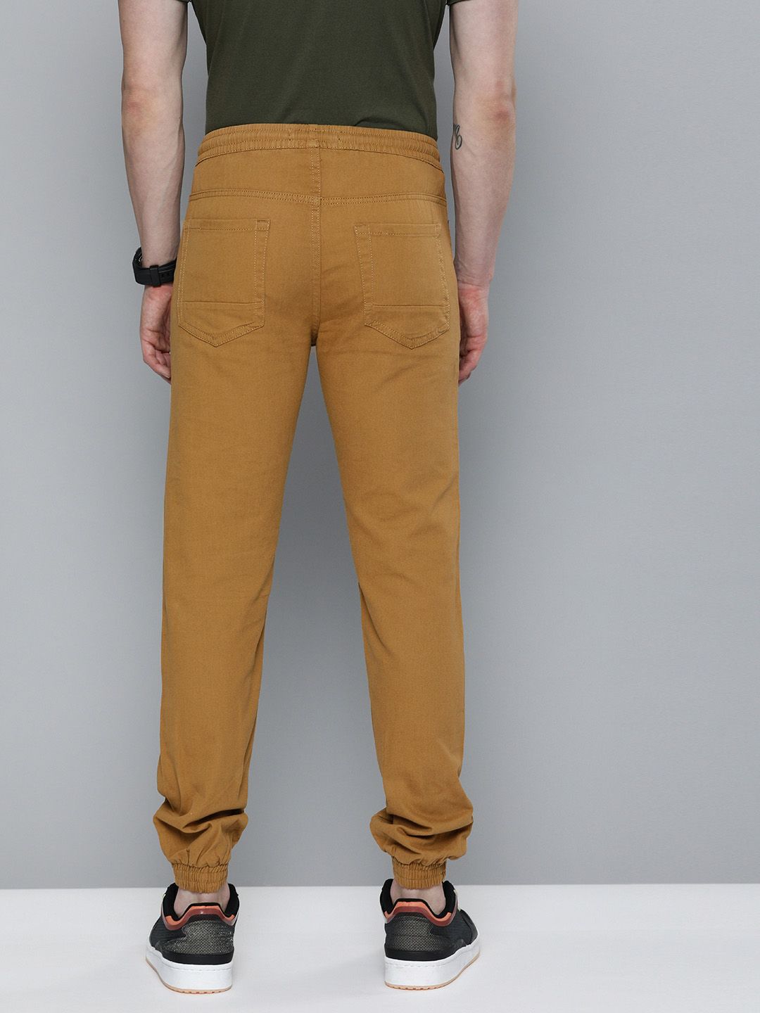 The Indian Garage Co Men Khaki Joggers Trousers