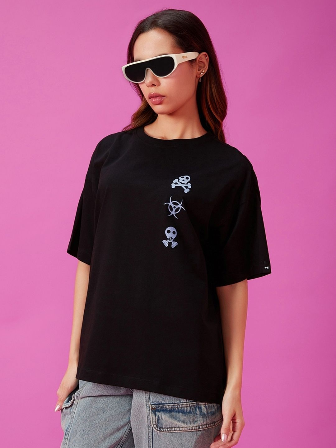 Bewakoof Typography Print Oversized T-shirt