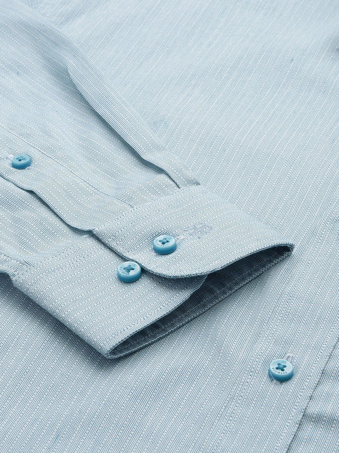 Raymond Pure Cotton Self Design Slim Fit Textured Formal Shirt