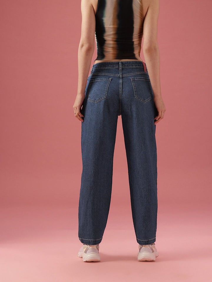 DressBerry Women Mom Fit High-Rise Light Fade Stretchable Jeans